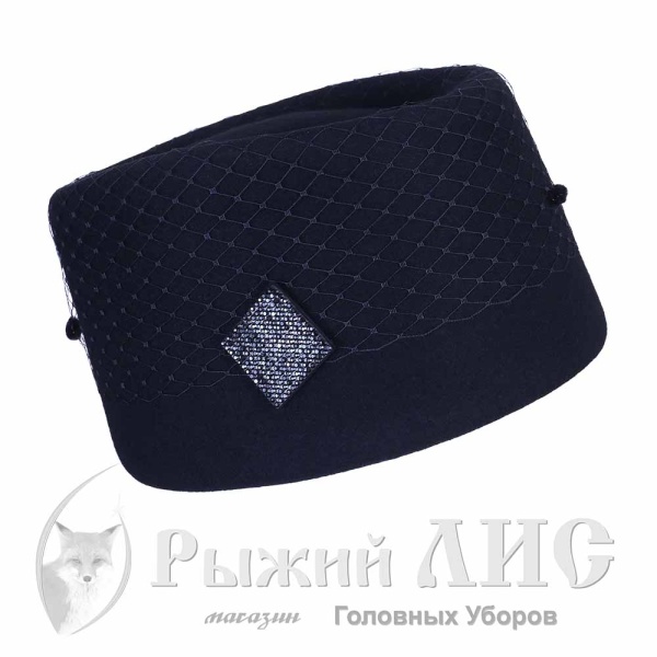 Пилотка женская "Леди" (6918-1, 55-57, черный)