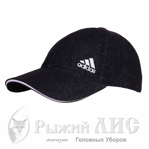 Бейсболка мужская "Adidas" (6792-1, 58-60, черный/белый)