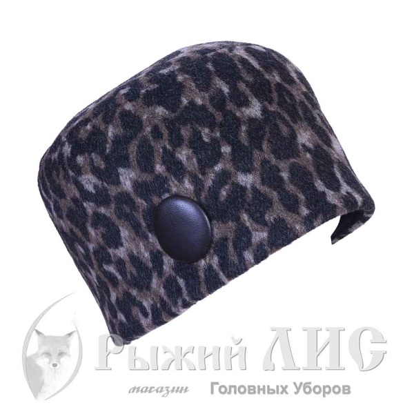 Кубанка женская "Лео" (6882-1, 55-57, черно-коричневый)